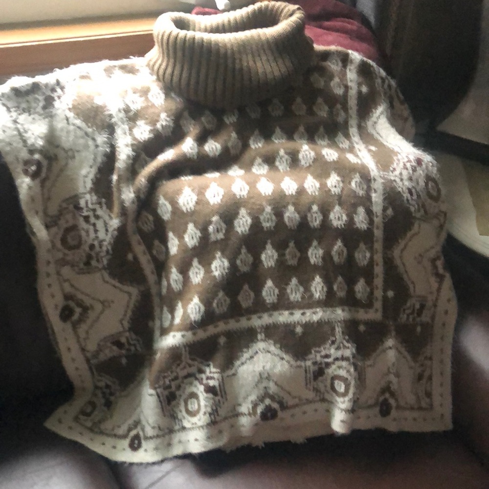 Alpaca sweater super soft cowl neck XL
